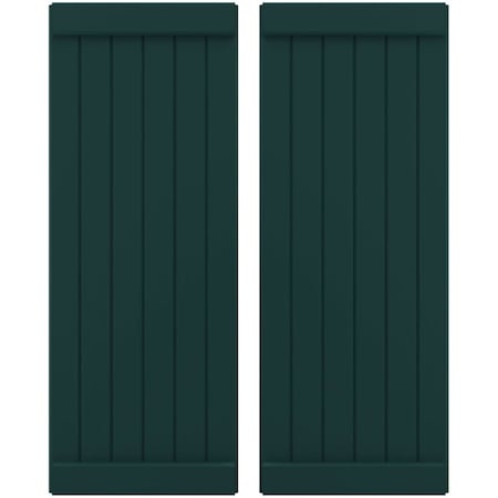 Ekena Millwork Americraft 6-Board Exterior Wood Joined Board-n-Batten Shutters w/ End Batten, ARW103BB621X53FGH, PR ARW103BB621X53FGH